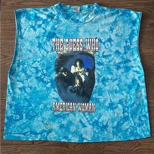 Vintage 2000 The Guess Who Tie-Dye Band Shirt – American Woman Tour Cutoff Tank